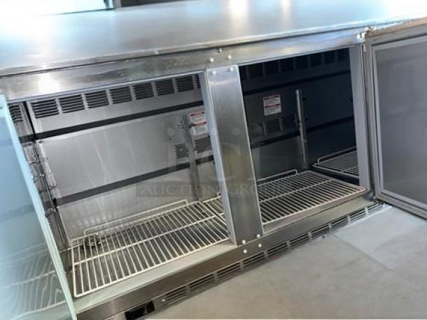 Beverage-Air UCR72AHC-104 undercounter refrigerator, three solid doors, clean interior, excellent condition, 115V AC.