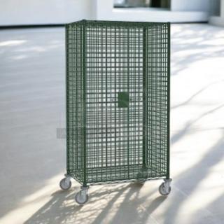Brand new Metro SEC56VK3 mobile security cage, heavy-duty wire enclosure with casters, perfect for secure storage.