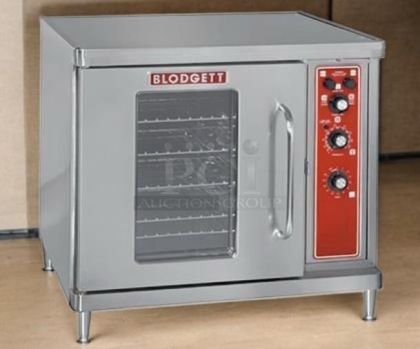 Brand new Blodgett CTB single deck electric convection oven, compact design, 208–240V, never used, half-size model.