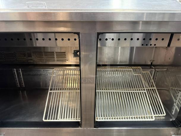Everest EPBNR3 3-Door Refrigerated Sandwich Prep Table, stainless steel, excellent condition, fully tested, 115V.