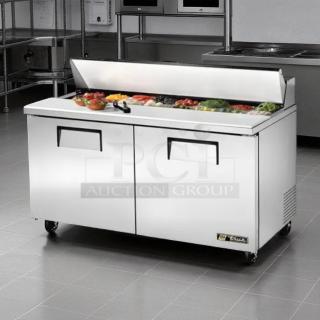 Amazing Find - True TSSU-60-16 Solid 2 Door Sandwich / Salad Refrigerated Prep Table, Stainless Steel, - Tested and Working! - Item #1208609