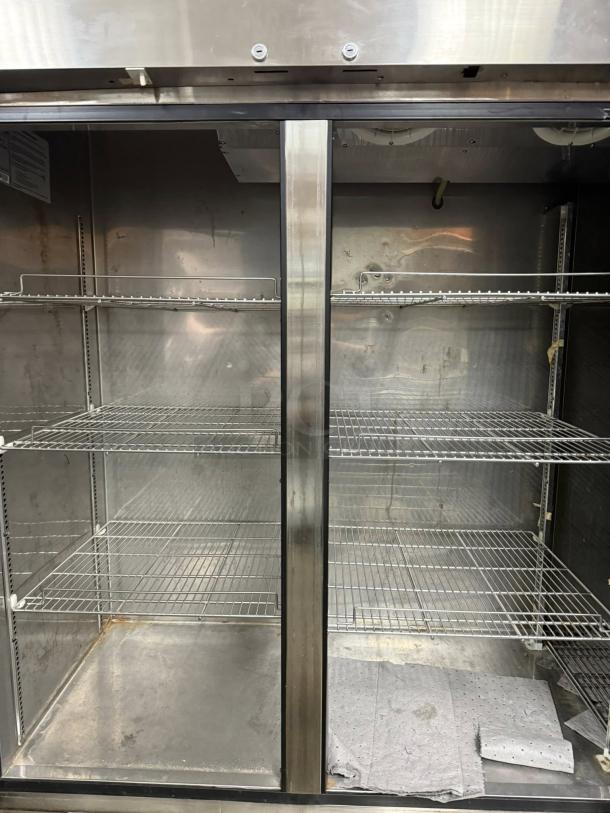 Turbo Air M3R72-3-N commercial reach-in refrigerator, 65.8cf capacity, three solid doors, stainless steel interior, tested working.