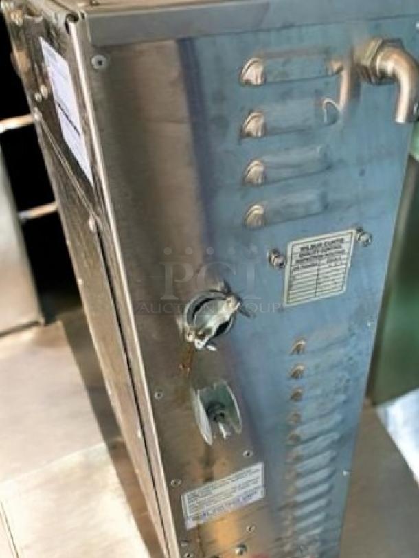 Wilbur Curtis WB5N 5-Gallon Electric Hot Water Dispenser, stainless steel, excellent condition, visible manufacturer label.