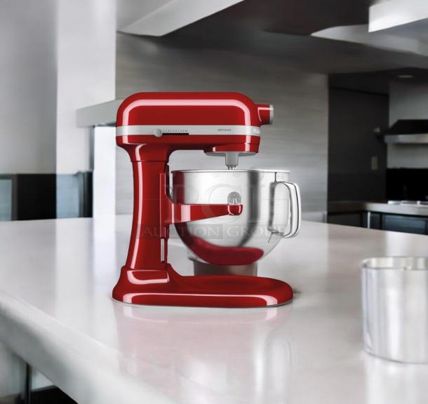 KitchenAid KSM6573CER2 Professional 6000 HD stand mixer in red, bowl-lift design, excellent condition, fully tested.