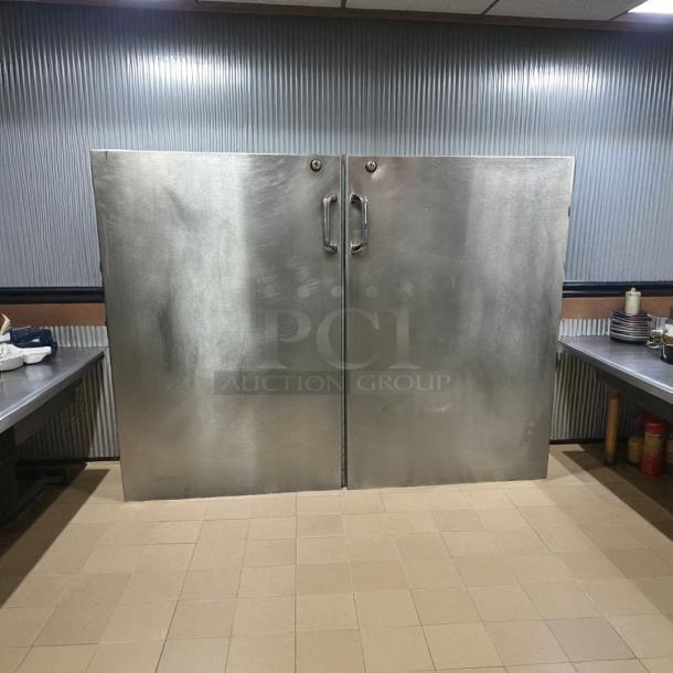 Infinity IBCRR-2D-SSD 2 Door Back Bar Cooler, stainless steel, excellent condition, 115v, tested and working.