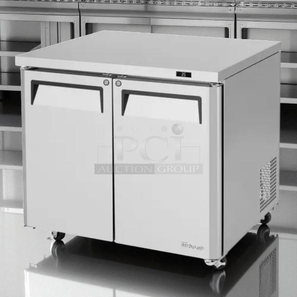 Turbo Air MUF-36-N undercounter freezer, excellent condition, 36 1/4" wide, two sections and doors, 115v, tested and working.