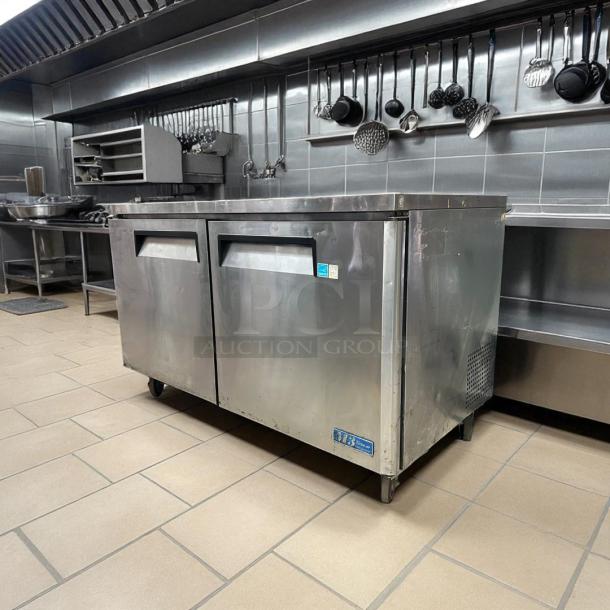 Turbo Air MUR-60 undercounter refrigerator, 60" wide, stainless steel, excellent condition, fully tested and working.