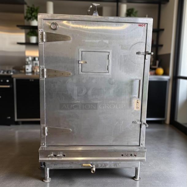 Stainless steel BBQ oven by China Pacific Co., Inc., model EQ-36L, left hinge, tested, working condition.