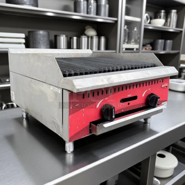 Avantco Chef Series CAG-24-RC 24" Gas Radiant Charbroiler, excellent condition, 60,000 BTU, tested and working.