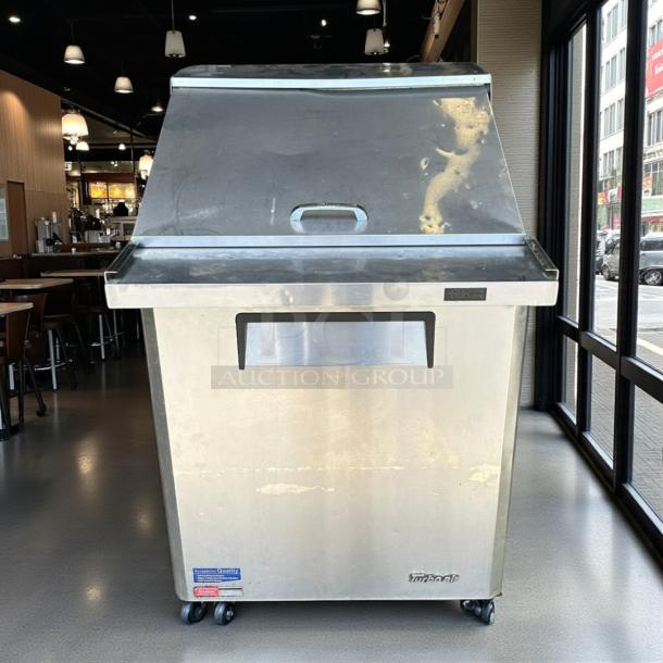 Turbo Air MST-28-12-N sandwich prep table, stainless steel, 115V, excellent condition, tested & working, casters included.