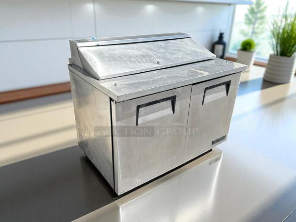 True TSSU-48-12-HC stainless prep unit, holds 12 1/6 pans, excellent condition, tested and working, 12 CuFt capacity.