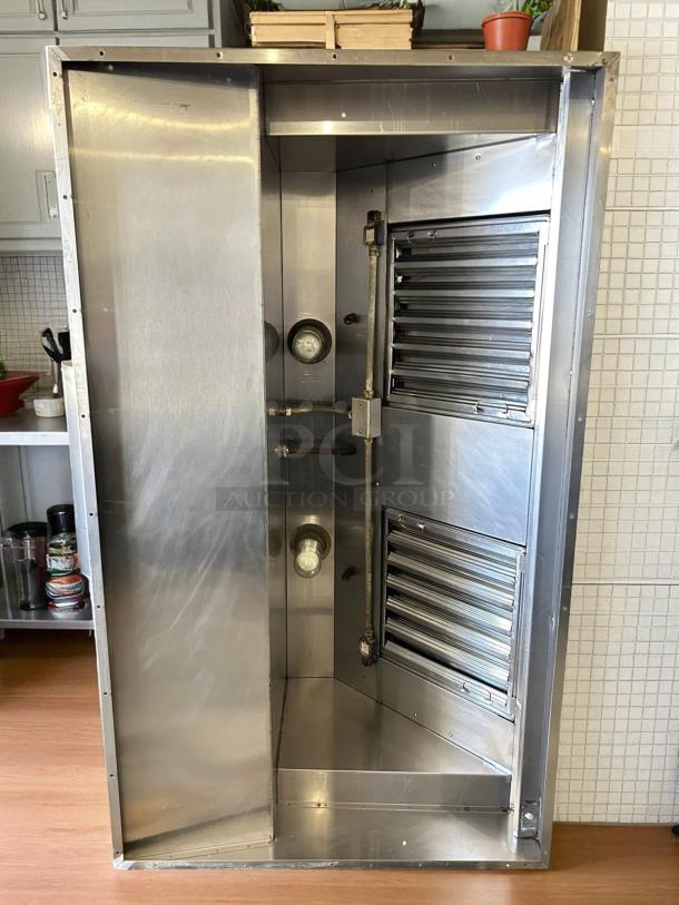 Giles Food stainless steel hood, Model ModF SH-6 W/FSH-6, in excellent condition, stand mount, 208-240v, tested and working.