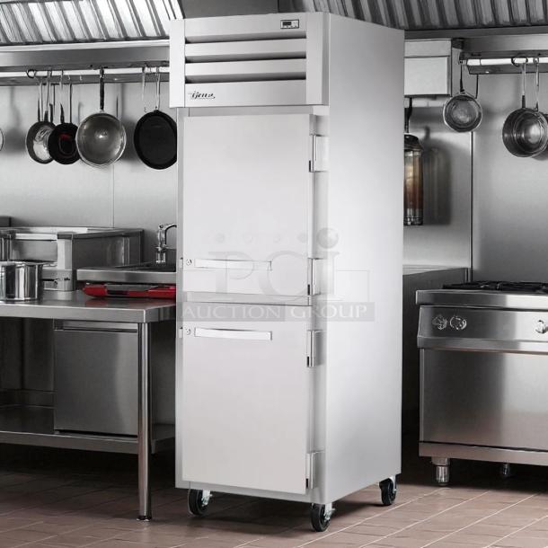 True STA1R-2HS Spec Series, solid half-door reach-in refrigerator. Features stainless steel, tested, working condition.