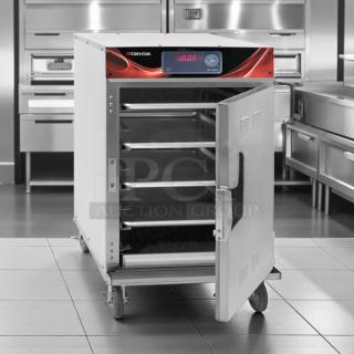 Cres Cor 1200HHSSSPLITDX half size pass-through insulated hot cabinet, stainless steel, deluxe controls, excellent condition.