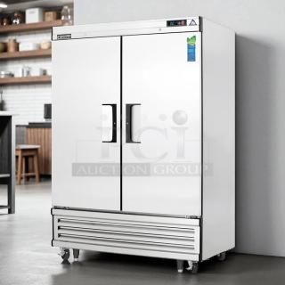 Excellent Condition – Everest EBR2D Double Door Reach-In Refrigerator – 2 Solid Doors – Fully Tested & Working! - Item #1208682