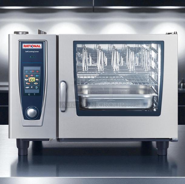 Rational SCC62G SelfCookingCenter 5 Senses combi oven/steamer, stainless steel, natural gas, in great condition, tested and working.