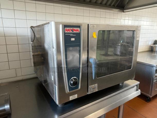 Rational SCC62G combi oven/steamer in stainless steel, great condition, tested and working, natural gas powered.