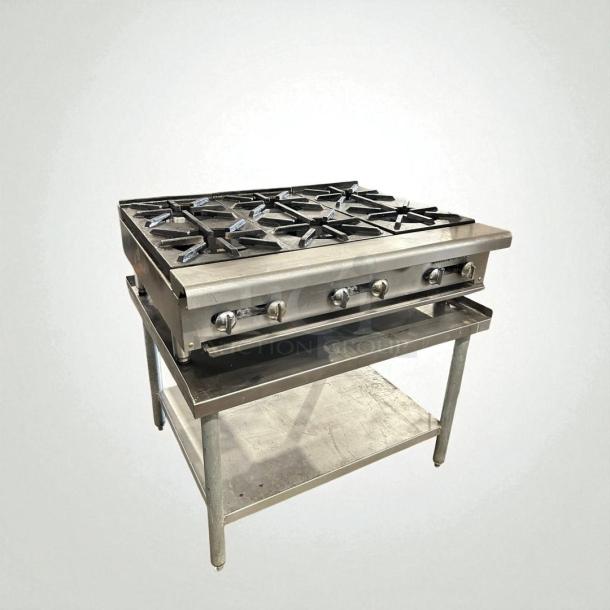 Imperial IHPA-6-36 36" commercial gas hotplate with 6 burners, excellent condition, fully tested and working.
