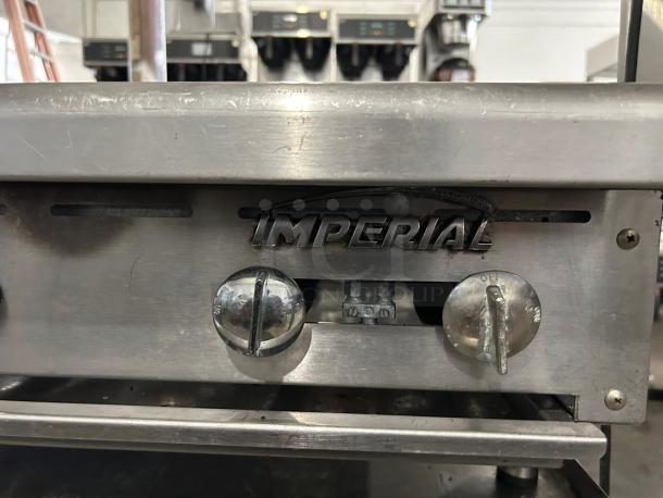 Imperial IHPA-6-36 gas hotplate, 6 burners, excellent condition, stainless steel finish, fully tested and working.