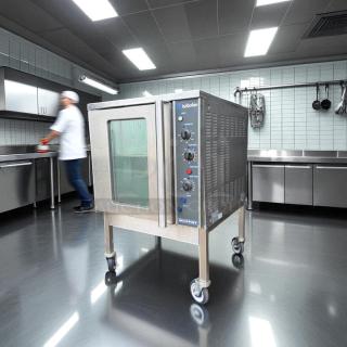 Turbofan E32MS Electric Convection Oven, great condition, 220v, 1PH, tested and working, stainless steel, on wheels.
