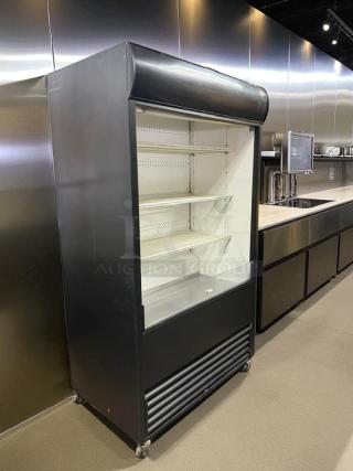 True THAC-36-HC-LD open air cooler, 36 1/8", with 3 shelves. Tested, working, excellent condition, 115v.