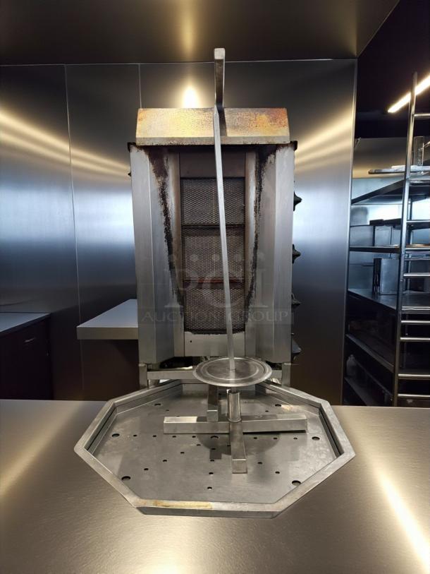 Axis AX-VB3 Vertical Broiler, natural gas, 3 infrared burners, in excellent condition, tested and working.