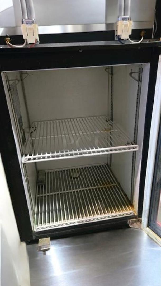 Like-new Turbo Air CTIM-52W countertop merchandiser fridge, fully tested, glass door, 115V, two adjustable shelves.