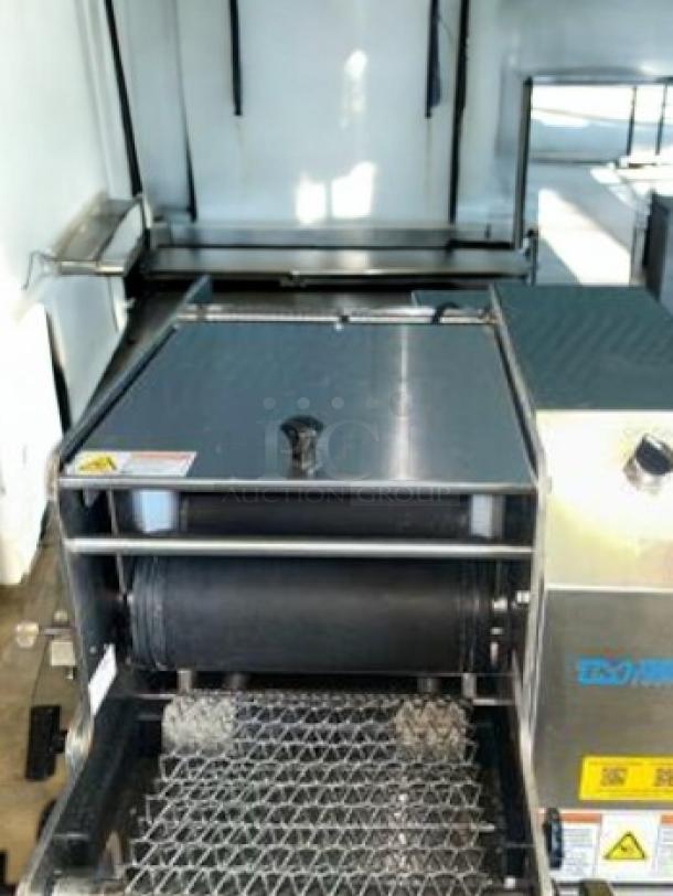 TM Mechanical Equipment TM-105 Ventura Flex PL dough sheeter in excellent condition, 115V, fully tested and operational.