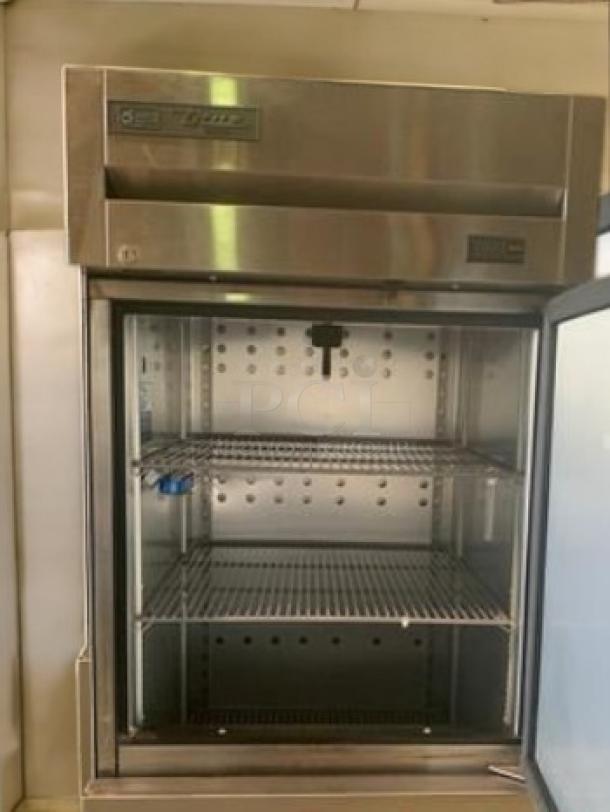 Like-new True T-23-HC single door refrigerator, stainless steel, 115V, fully tested, True Manufacturing, Model T-23-HC.