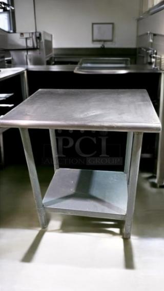 Advance Tabco 24x30 stainless steel work table, model T9-3-54, with undershelf, in outstanding condition.