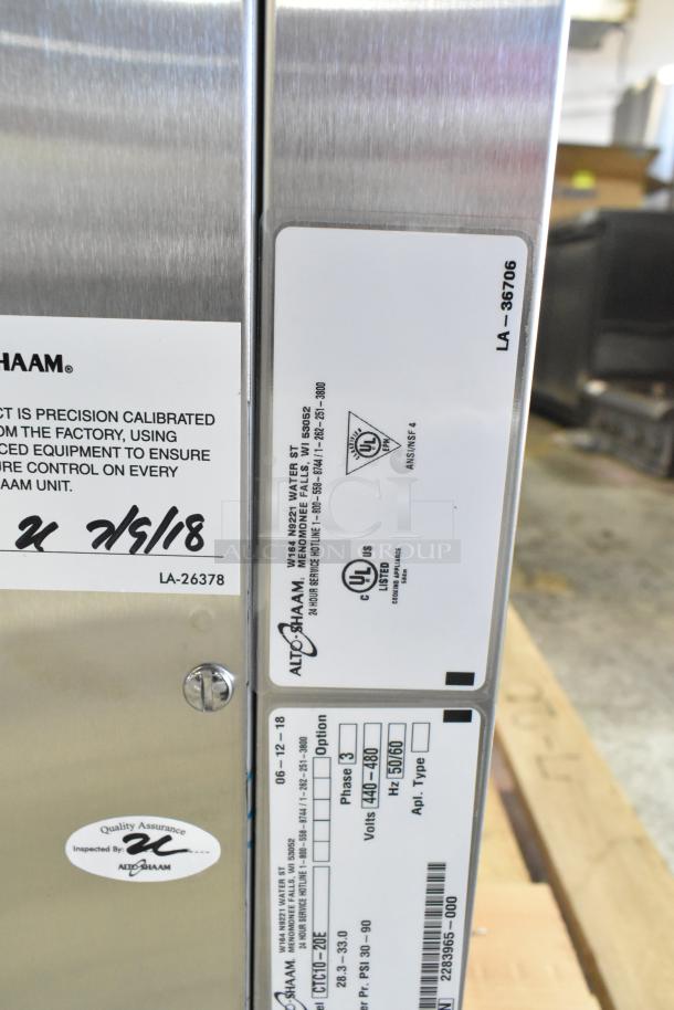 BRAND NEW SCRATCH AND DENT 2018 Alto Shaam CTC10-20E stainless steel combi convection oven, 440-480V, 3 Phase, quality inspected.