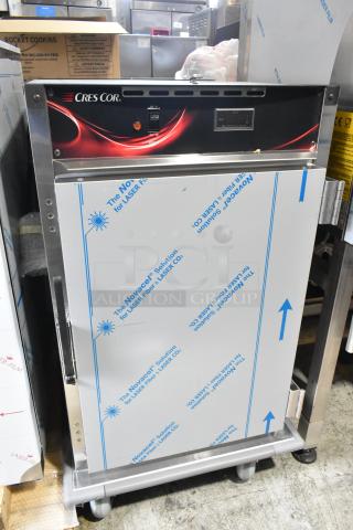 BRAND NEW SCRATCH AND DENT! CresCor H138NPS1816CLA Stainless Steel Commercial Heated Holding Cabinet on Commercial Casters. 120 Volts, 1 Phase. - Item #1208412