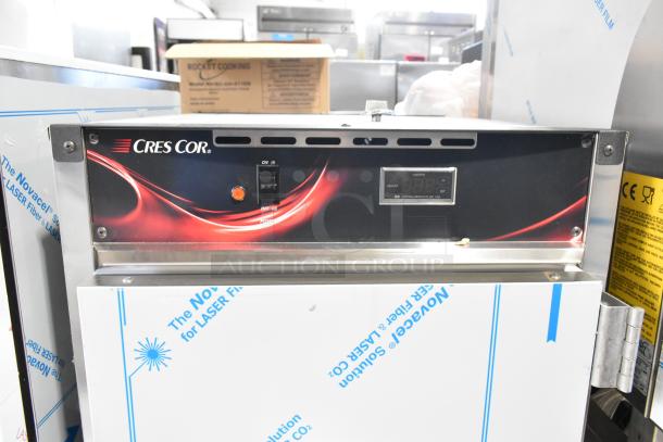 CresCor H138NPS1816CLA stainless steel heated holding cabinet, 120V, new condition, visible control panel, on commercial casters.