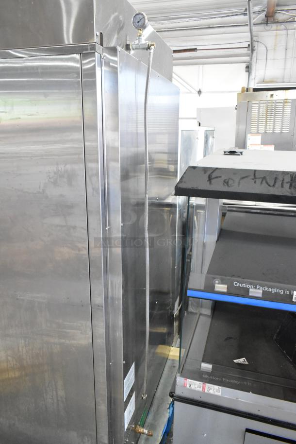 2022 LBC LMO-MAX-E stainless steel commercial roll-in rotating rack oven, 120/208V, 1/3 phase, excellent condition.