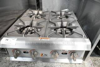 BRAND NEW! 2025 Cooking Performance Group CPG R-CPG-24-NL 4 Burner Gas Range, 88,000 BTU, scratch and dent condition.