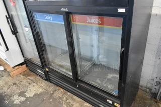 2019 True GDM-41SL-48-HC-LD Metal Commercial 2 Door Reach In Cooler Merchandiser w/ Poly Coated Racks. 115 Volts, 1 Phase. - Item #1208424
