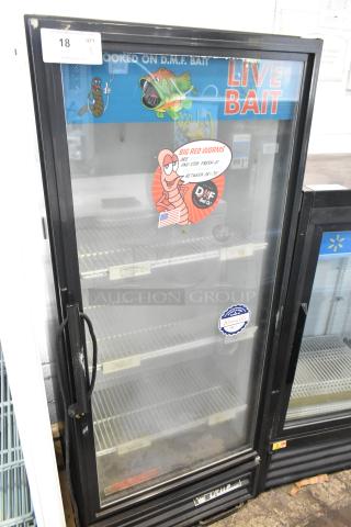 True GDM-12 Metal Commercial Single Door Reach In Cooler Merchandiser w/ Poly Coated Racks. 115 Volts, 1 Phase. - Item #1208425