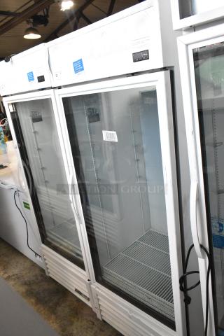 2020 True TSCI-600R-G-PH Metal Commercial Single Door Reach In Cooler Merchandiser w/ Poly Coated Racks. 115 Volts, 1 Phase. - Item #1208429