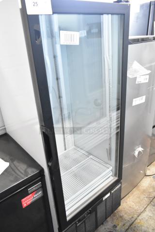 Habco SE12 Metal Commercial Single Door Reach In Cooler Merchandiser w/ Poly Coated Racks. 115 Volts, 1 Phase. - Item #1208432