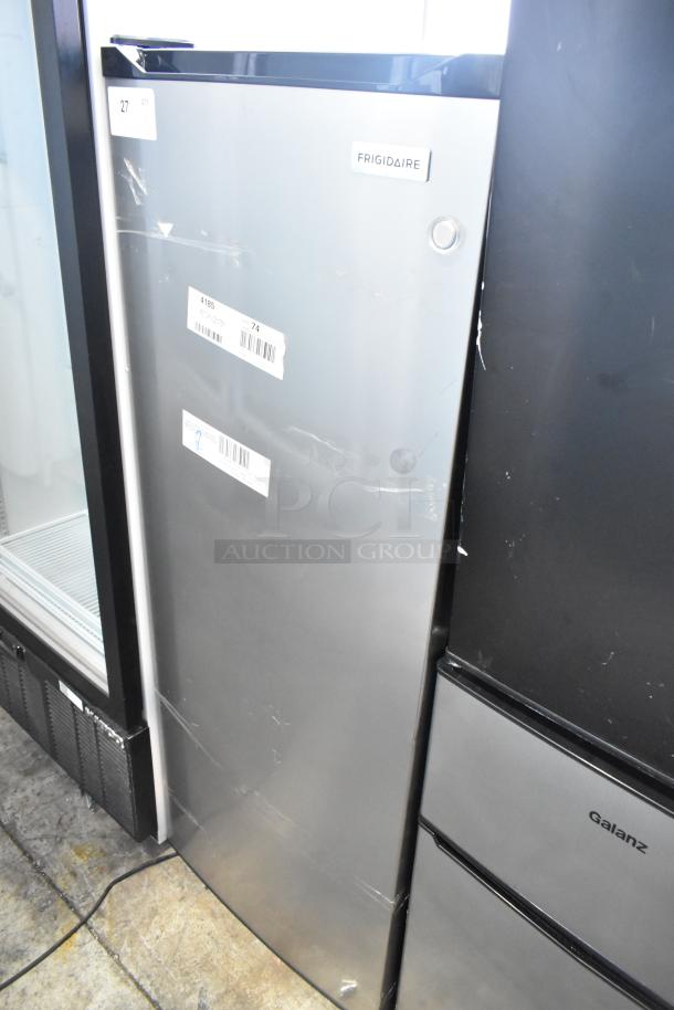 Frigidaire EFRF698-6COM metal single door reach-in freezer, 115 volts, 1 phase, features visible minor surface scratches.