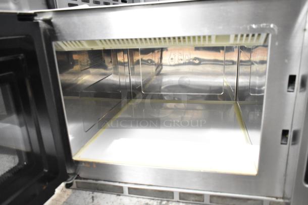 2019 Solwave 180MW120GT stainless steel commercial countertop microwave oven, interior view, excellent condition, 120V, 1 phase.