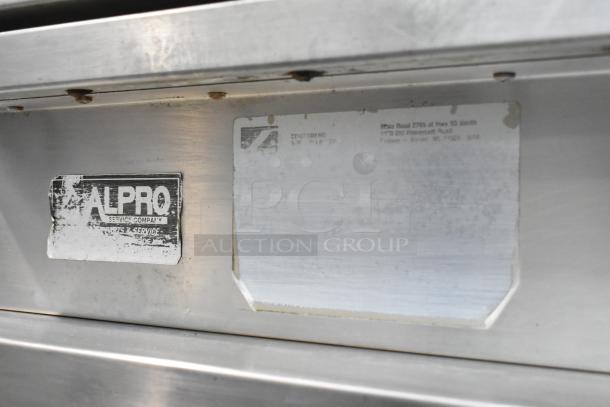 Southbend GSX-10HE stainless steel steam cabinet, 2-deck, natural gas, 190,000 BTU, features ALPRO service label.