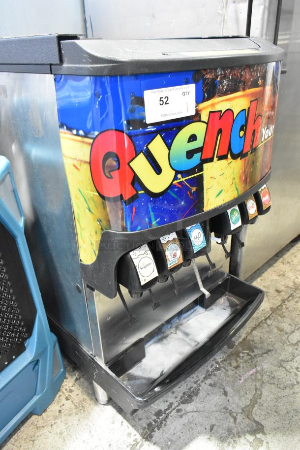 Servend SV150 commercial beverage machine, stainless steel, 6-flavor, 115 volts, 1 phase, countertop model.