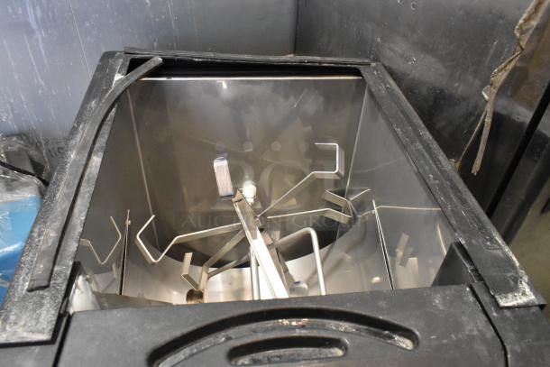 Servend SV150 stainless steel beverage machine, 6-flavor, countertop model. Visible interior components, commercial condition.