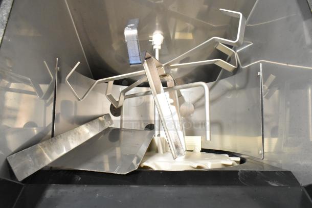 Servend SV150 stainless steel beverage machine interior, showing components and internal structure. Suitable for 6 flavors.