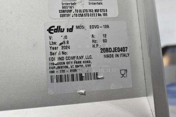 Edlund EDVG-12A commercial meat grinder, 120V, 1 phase, 2024 model. Made in Italy, excellent condition, 49.8 lbs.