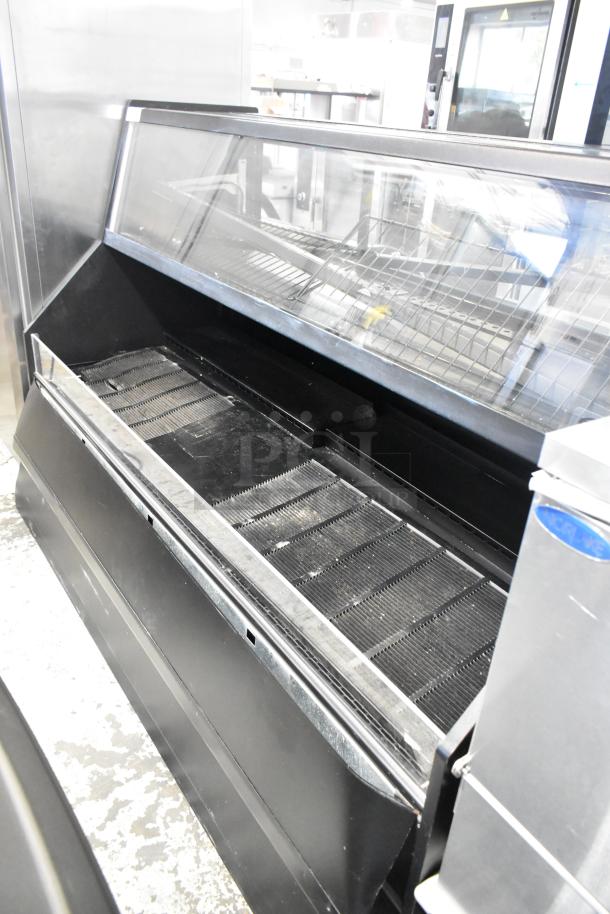 Federal Industries ESSRC7752 black metal air curtain merchandiser, convertible top, 208-240V, 1 phase, commercial use.