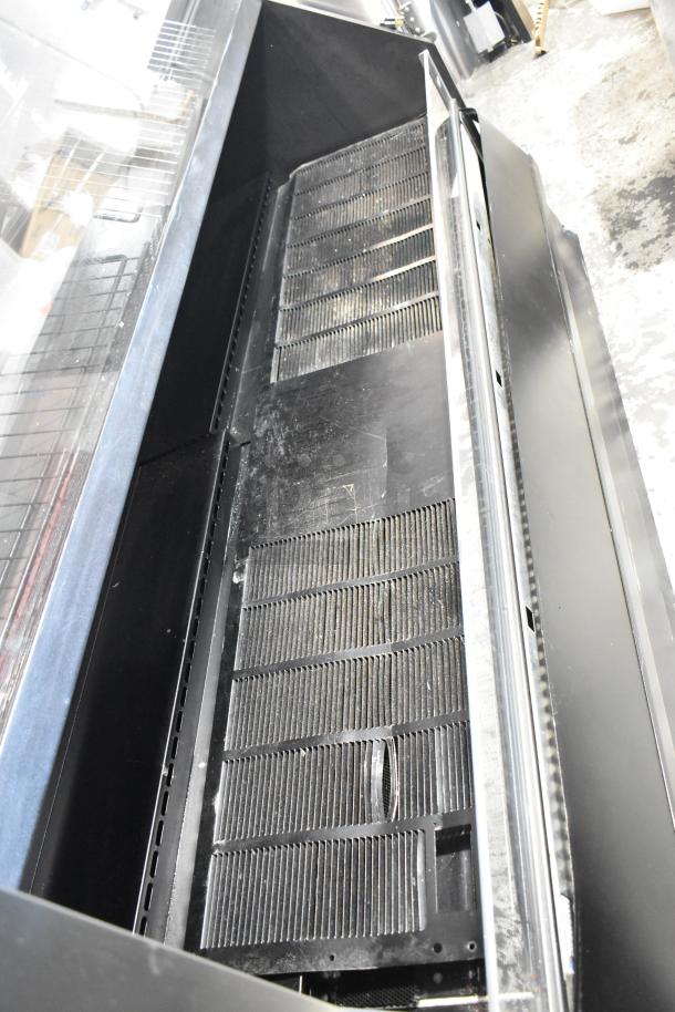 Federal Industries ESSRC7752 black metal commercial air curtain merchandiser with convertible top. 208-240V, 1 Phase.