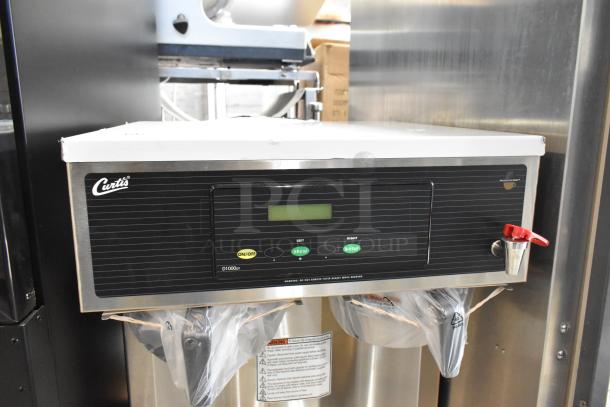 Curtis D1000GT63A000 stainless steel commercial coffee machine with hot water dispenser, 120/220V, brand new, dual brew.