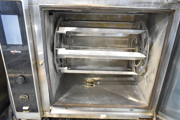 Alto Shaam AR-7T stainless steel electric rotisserie oven, 7 spits, 208 volts, 1 phase, self-cleaning, commercial use.